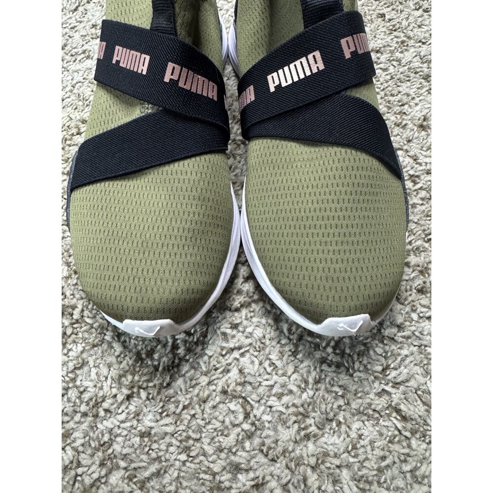 PUMA RADIATE SLIP-ON TRAINER SNEAKERS GREEN OLIVE/Black Women’s 6 - Picture 8 of 9